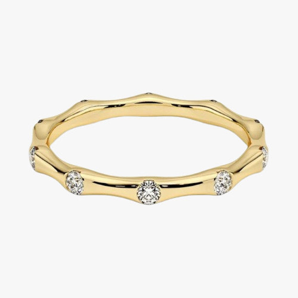 14K 0.25ct Round Cut Lab Grown Diamond Eternity Ring