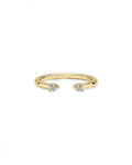 14K 0.22ct Round Cut Natural Diamond Wedding Band