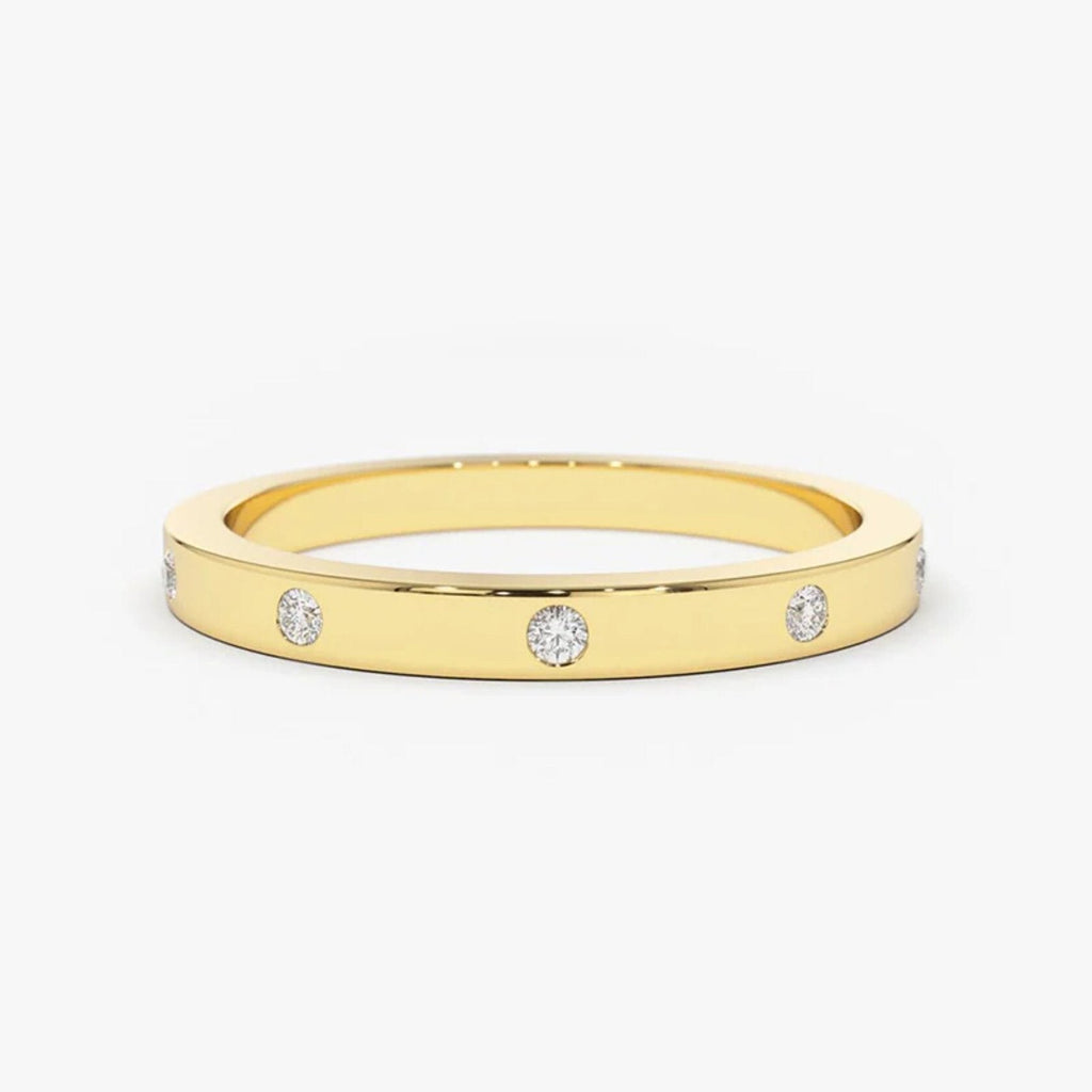14K 0.16ct Round Cut Lab Grown Diamond Eternity Band