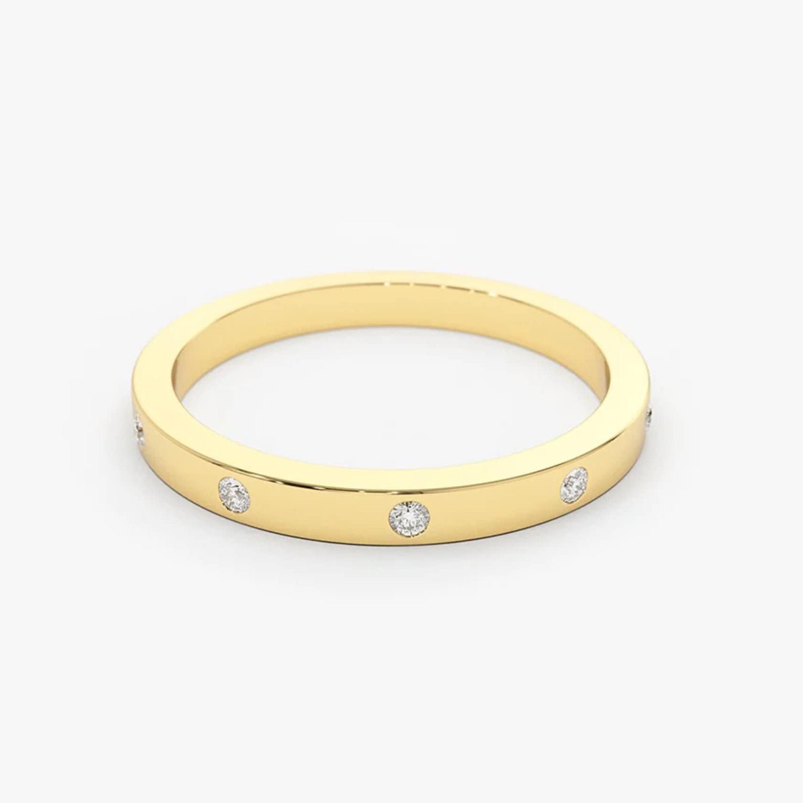 14K 0.16ct Round Cut Lab Grown Diamond Eternity Band
