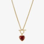 925 Sterling Silver Ruby Heart Pendant - Image 2