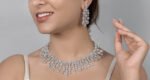 925 Silver Diamond Necklace Set
