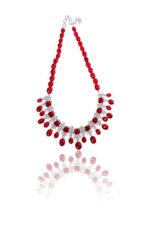 925 Silver Ruby Necklace Set