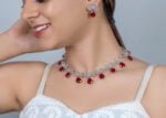 925 Silver Drop Ruby Necklace - Image 3