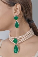 925 Sterling Emerald Necklace Set - Image 4