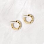 925 Silver Chunky Tube Hoops Earrings - Image 8