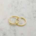 925 Silver Flat Hoop Earrings - Image 3