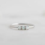925 Silver 3 Stone Opal Ring - Image 4