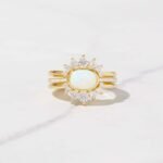 925 Silver 3 Set Opal Ring