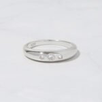 925 Silver 3 Stone Dome Ring