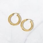 925 Silver Classic Tube Hoops Earrings