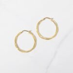 925 Silver Twisted Hoop Earrings