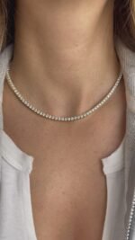 925 Silver Diamond Tennis Necklace - Image 2