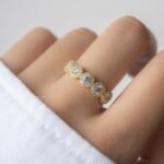 925 Silver 5 Stone Halo Ring - Image 8