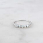 925 Silver 5 Stone Opal Ring - Image 5