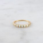 925 Silver 5 Stone Opal Ring - Image 4
