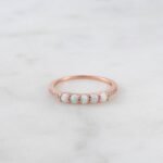 925 Silver 5 Stone Opal Ring - Image 3