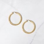 925 Silver Classic Tube Hoops Earrings