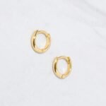 925 Silver Plain Huggies Earrings