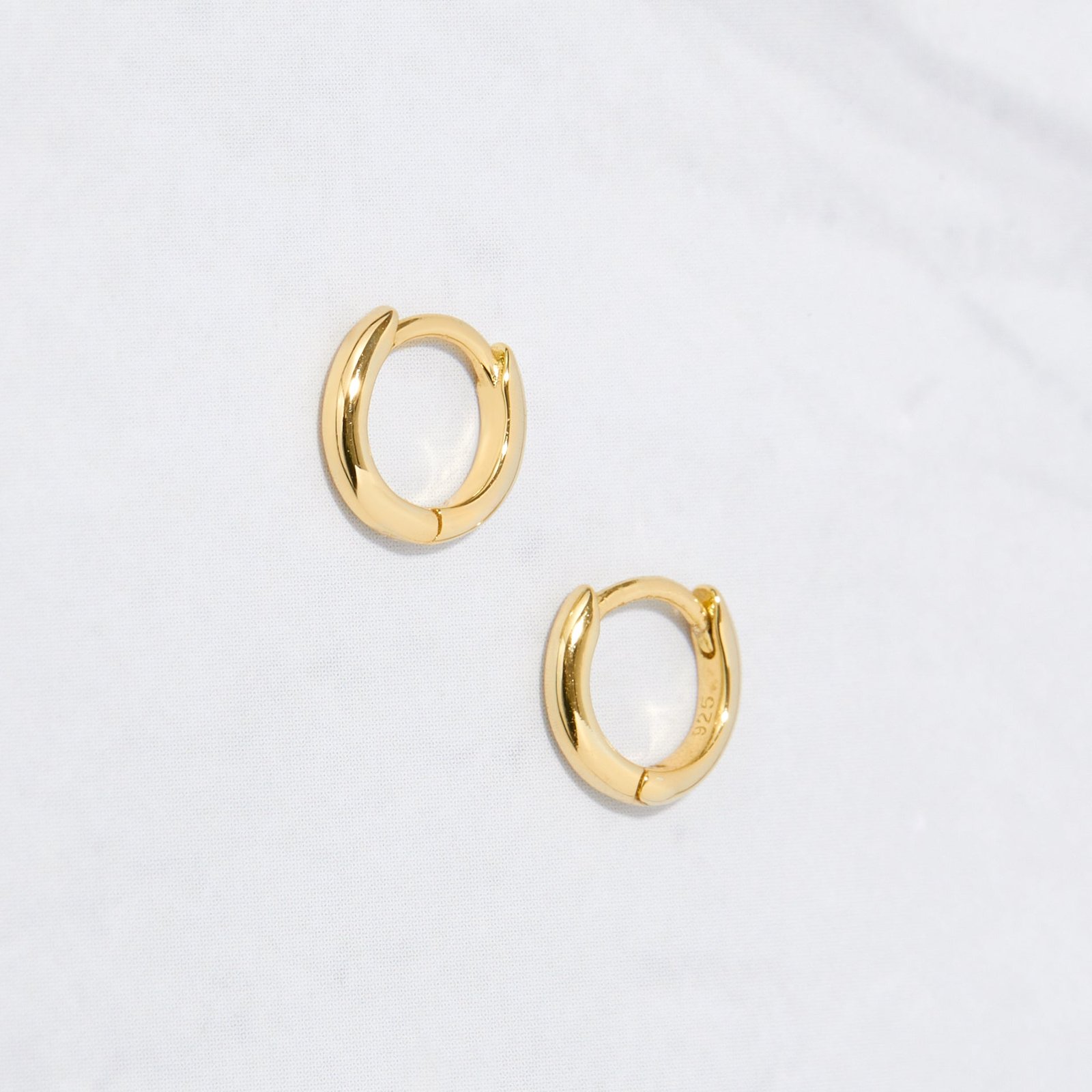 6mm-plain-huggie-hoops.jpg 925 Silver Plain Huggies Earrings - Image 1