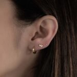 925 Silver Plain Huggies Earrings - Image 3