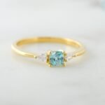 925 Silver Aquamarine Cushion Ring - Image 8