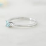 925 Silver Aquamarine Cushion Ring - Image 5