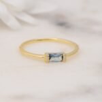 925 Silver Aquamarine Baguette Ring - Image 7
