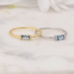 925 Silver Aquamarine Baguette Ring - Image 4