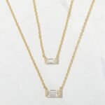 925 Silver Baguette Necklace - Image 5