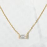925 Silver Baguette Necklace - Image 2