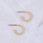 925 Silver Beaded Hoop Earrings - Image 13