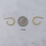 925 Silver Beaded Hoop Earrings - Image 9