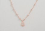 925 Silver Beaded Tear Drop Necklace - Image 2