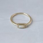Swarish Bezel Baguette Opal Ring - Image 5