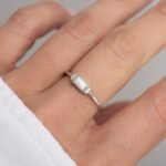 Swarish Bezel Baguette Opal Ring - Image 4