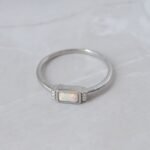 Swarish Bezel Baguette Opal Ring - Image 3