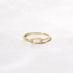 Swarish Bezel Baguette Opal Ring - Image 2