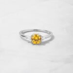 925 Silver Canary Yellow Engagement Ring - Image 10