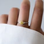 925 Silver Canary Yellow Engagement Ring - Image 9
