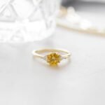 925 Silver Canary Yellow Engagement Ring - Image 8