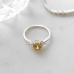 925 Silver Canary Yellow Engagement Ring - Image 7