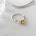 925 Silver Canary Yellow Engagement Ring - Image 4