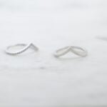 925 Silver Chevron Ring Set - Image 3
