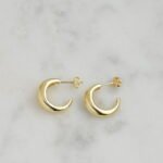 925 Silver Chunky Hoops Earrings - Image 2