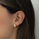 925 Silver Chunky Olivia Hoops Earrings - Image 6