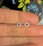 925 Silver Circle Studs Earrings - Image 3