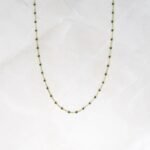 925 Silver Cream Enamel Beaded Necklace - Image 4