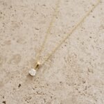 925 Silver Cushion Diamond Necklace - Image 3
