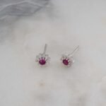 925 Silver Dainty Flower Studs Earrings - Image 5